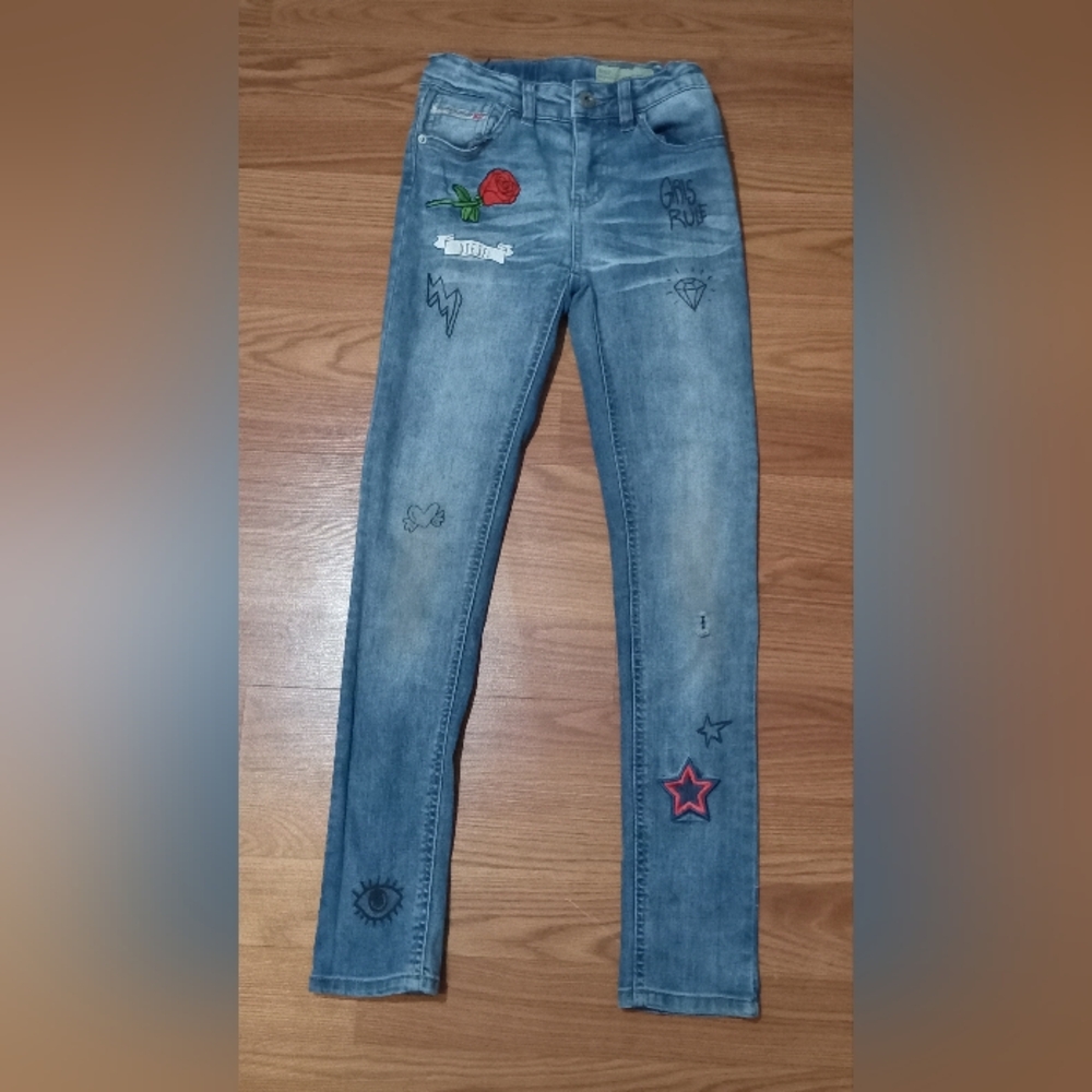 10Diesel Girls Kid Super Slim Skinny Jeans KXA9D Sz 10Y Stretch Measured Sz 20x2